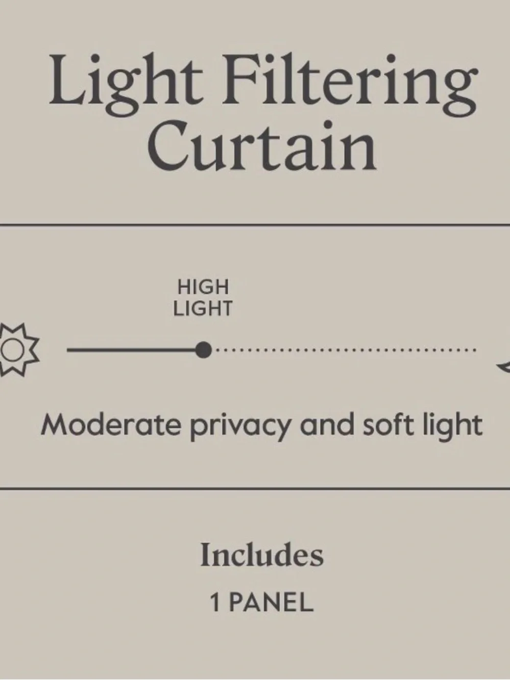 54” x 84” Curtain Panel Neutral 100% Linen Panel